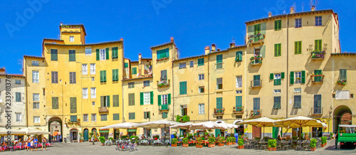 Square in Lucca Italy