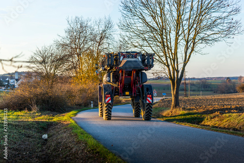 Tractor on the road