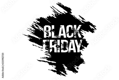 Black friday with a watercolor effect. Vector illustration.
