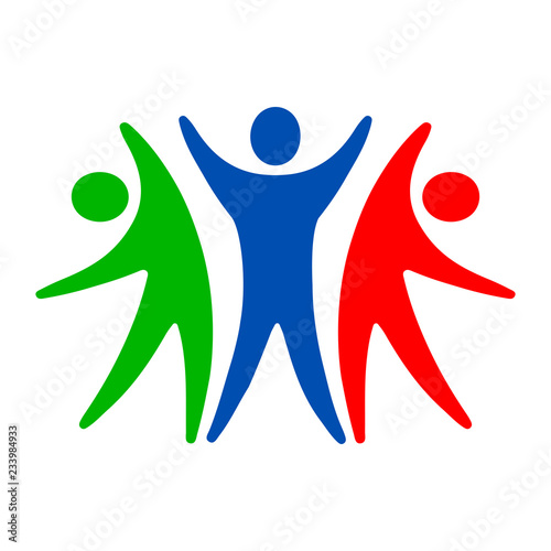 Community care logo, leadership, social, network, team, partners, friends – stock vector