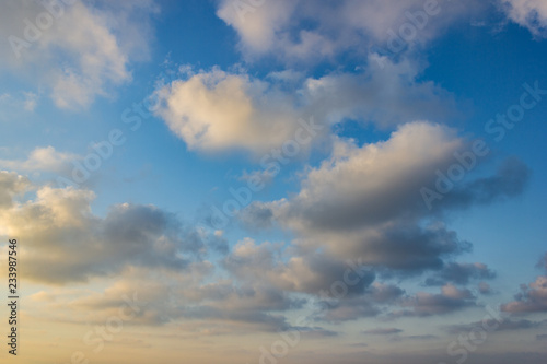 blue sky and clouds