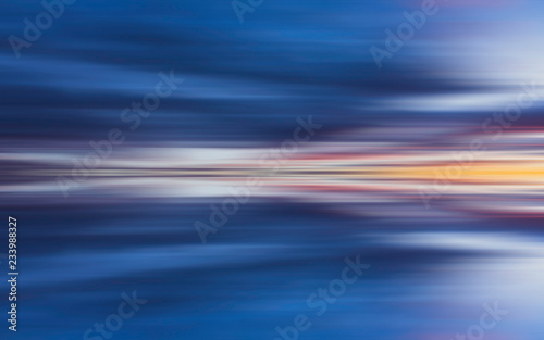 Reflection of colorful abstract sunset background - Stock image
