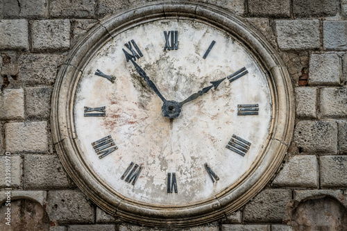 Clock on the Tower on the Square of Arms in Kotor