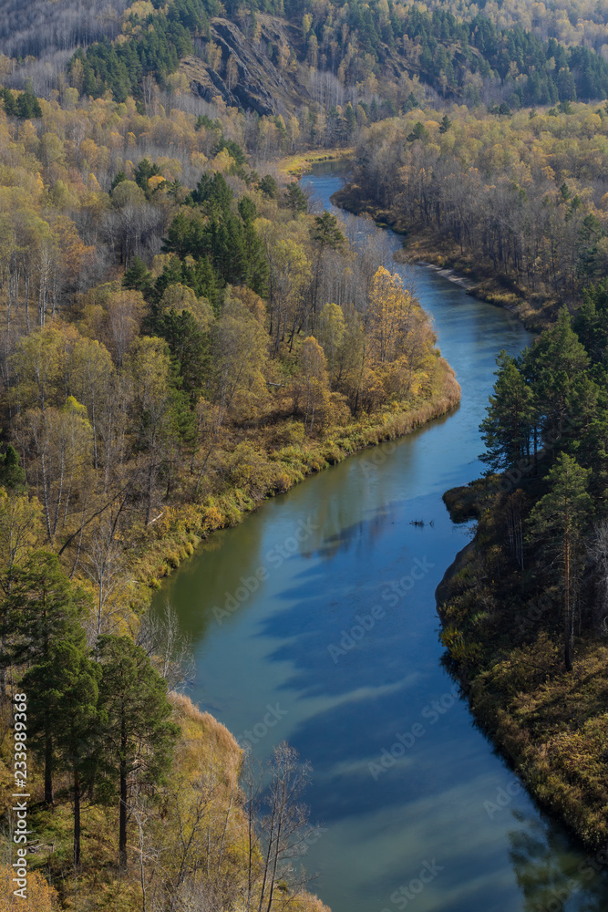 Travel to Siberia. Source of the river Berd. View from above. The change of seasons in the north of Russia. Travel to Siberia. Source of the river Berd. View from above. The change of seasons in the north of Russia.