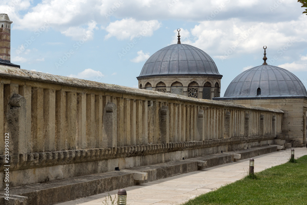 Outside view of Built by architect Mimar Sinan between 1569 and 1575 Selimiye Mosque  in city of Edirne,  East Thrace, Turkey