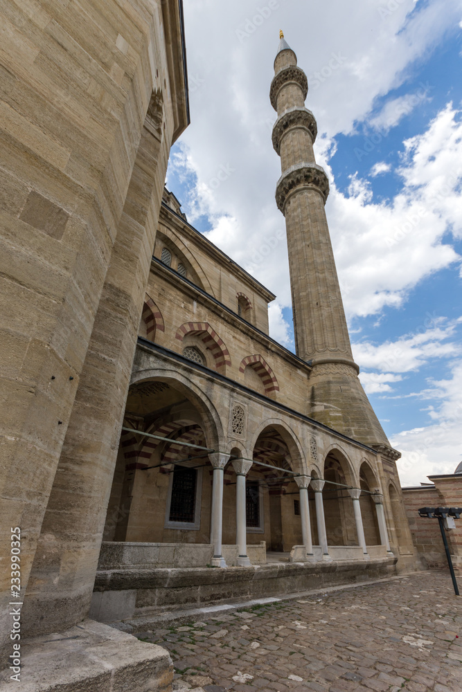 Fototapeta premium Outside view of Built by architect Mimar Sinan between 1569 and 1575 Selimiye Mosque in city of Edirne, East Thrace, Turkey