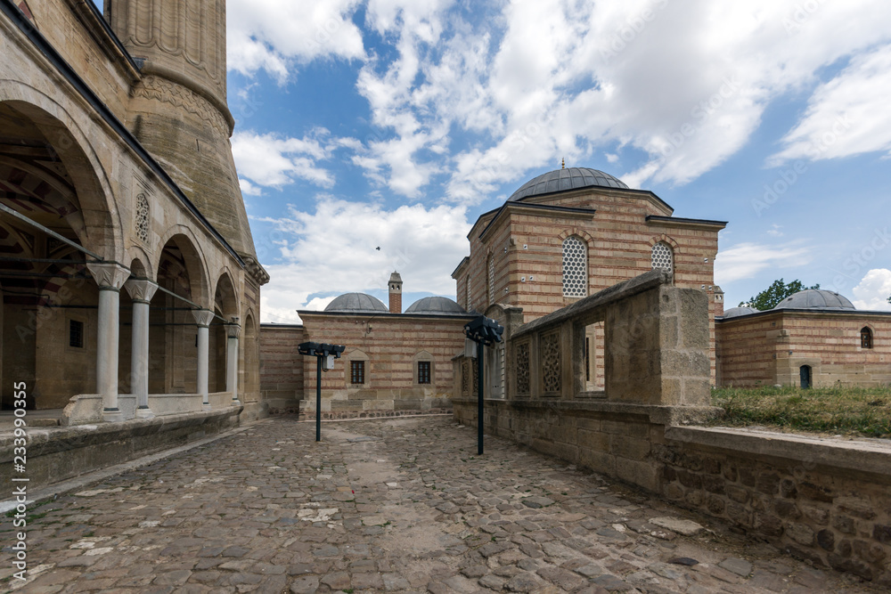 Outside view of Built by architect Mimar Sinan between 1569 and 1575 Selimiye Mosque in city of Edirne, East Thrace, Turkey Outside view of Built by architect Mimar Sinan between 1569 and 1575 Selimiye Mosque in city of Edirne, East Thrace, Turkey