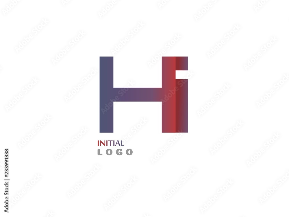 HI Initial Logo for your startup venture HI Initial Logo for your startup venture