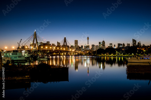ANZAC Bridge and Sydney City at dawn © Tim