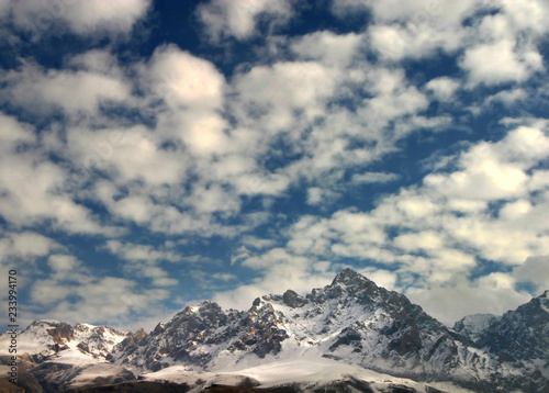 Mount Demirkazik at Aladaglar National Park in Nigde  Turkey. Mount Demirkazik is the most famous mountain in Aladaglar.