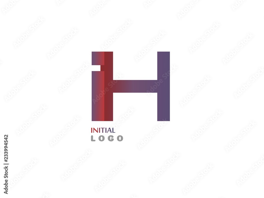 IH Initial Logo for your startup venture IH Initial Logo for your startup venture