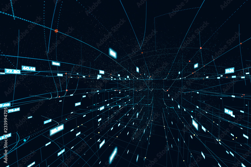 3d rendering, big data and finance 3d rendering, big data and finance