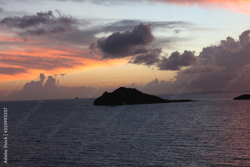 Sunrise on an island