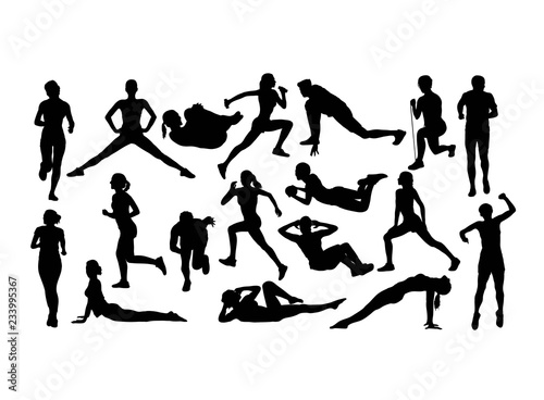 Gym Sport Silhouettes, art vector design