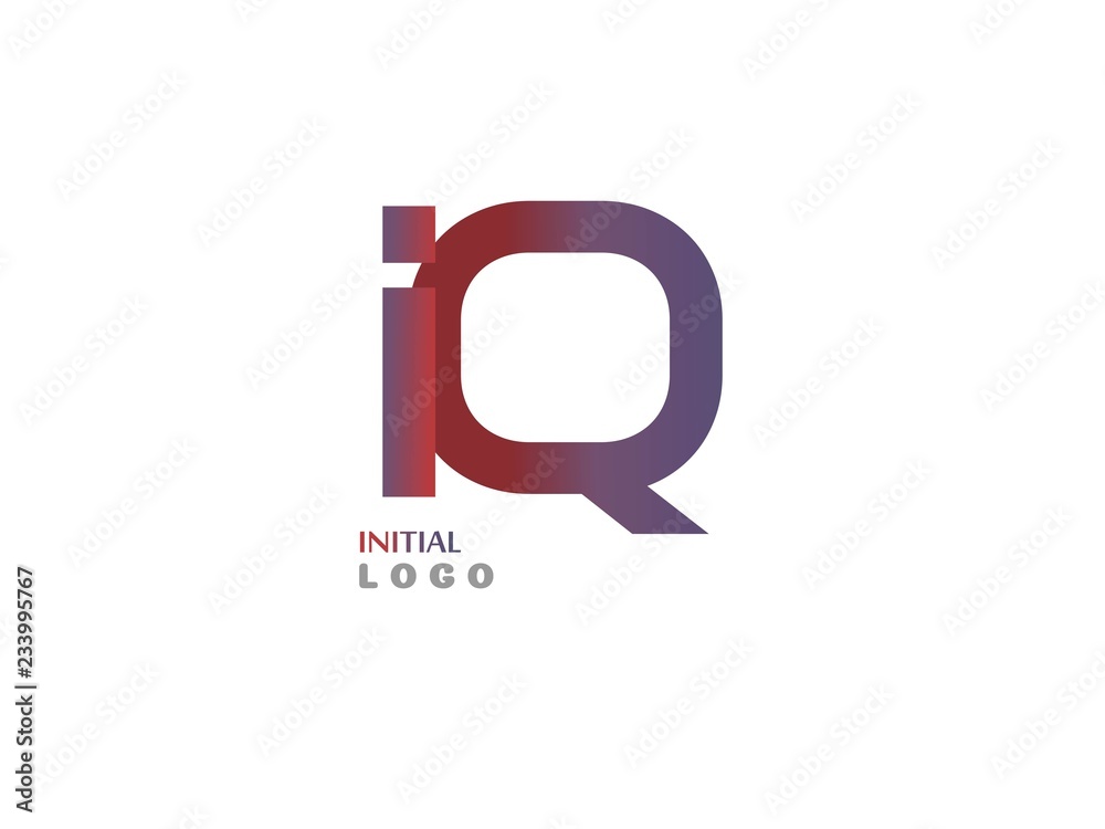 IQ Initial Logo for your startup venture