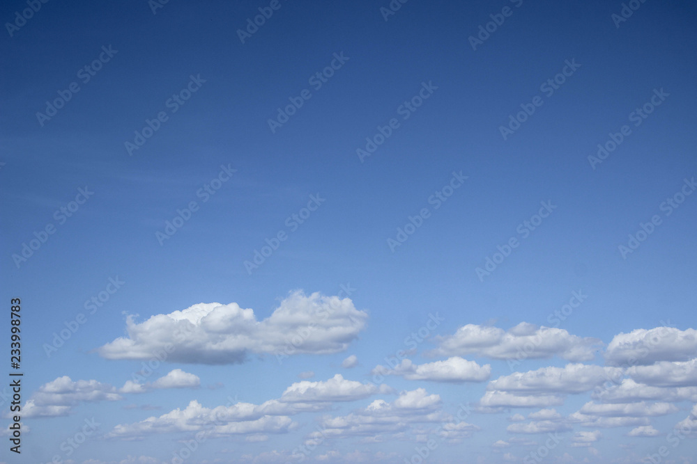 Sky with white clouds pattern background.