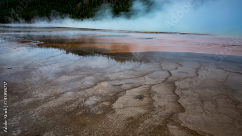 Landscapes of geysers, steam, and raw beauty of Yellowstone National Park