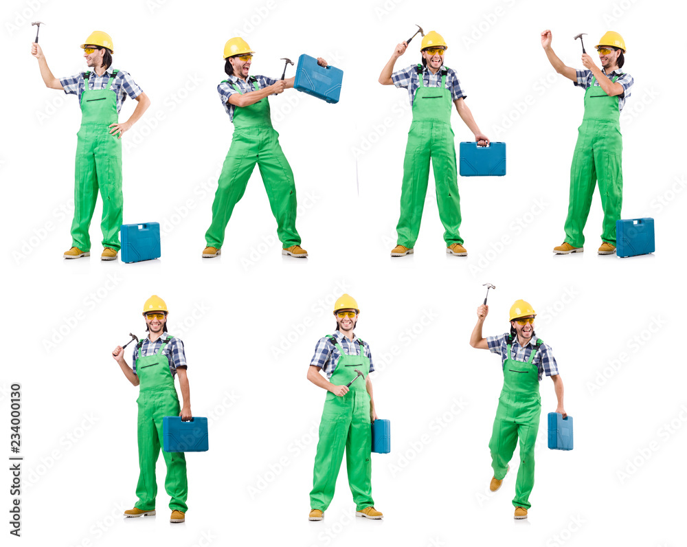 Industrial worker isolated on the white background Industrial worker isolated on the white background