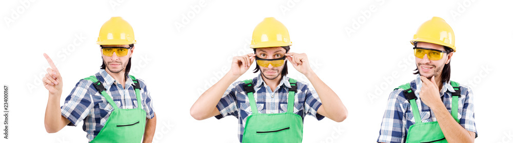 Industrial worker isolated on the white background Industrial worker isolated on the white background