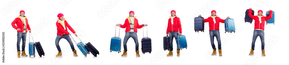 Man preparing for winter vacation