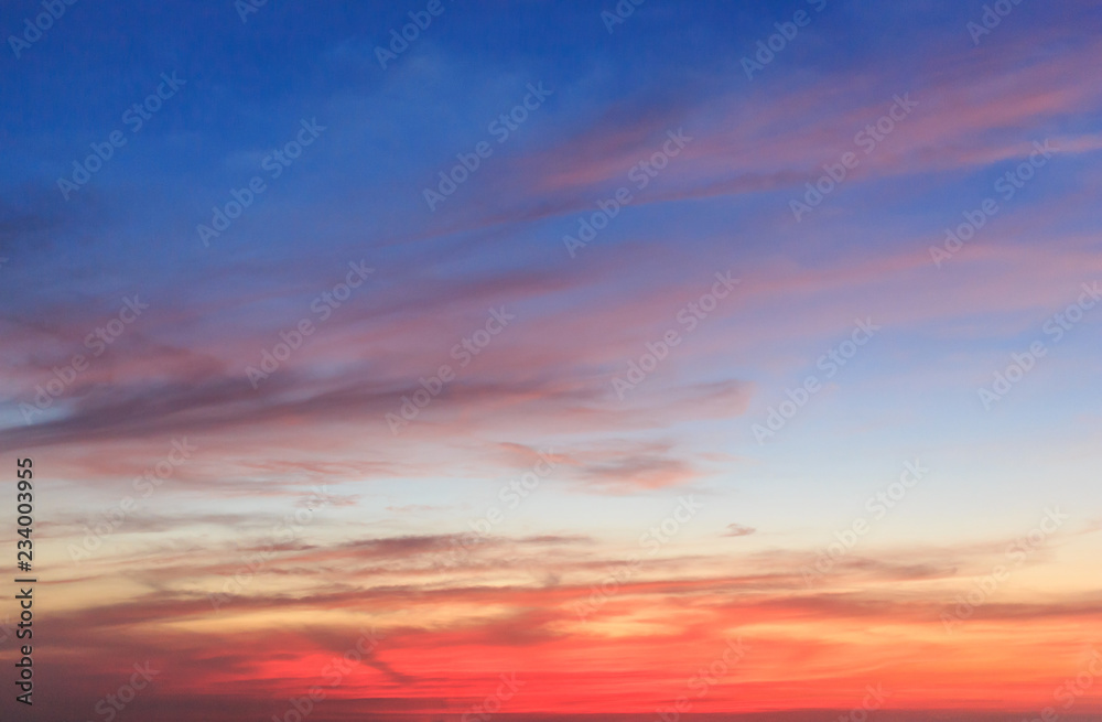 sunset sky clouds horizon background