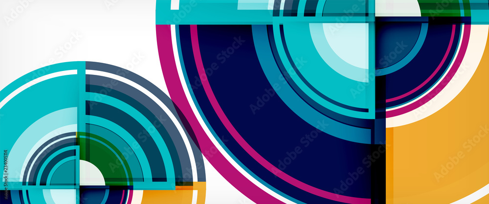 Obraz premium Circle abstract background, geometric modern design template