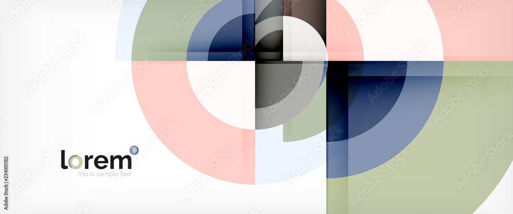 Circle abstract background, geometric modern design template