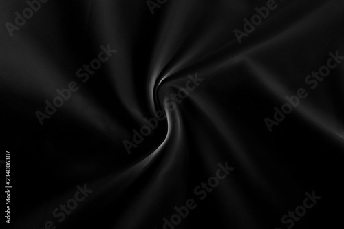 Abstract Black fabric texture background, luxury cloth or liquid wave