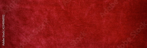 Banner.velvet texture background red color. Christmas festive baskground. expensive luxury, fabric, material, cloth.Copy space. photo
