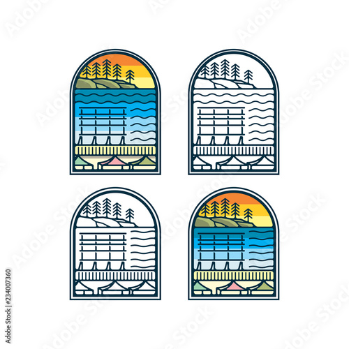 Pike street pubic market logo design inspiration - Lineart logo design inspiration