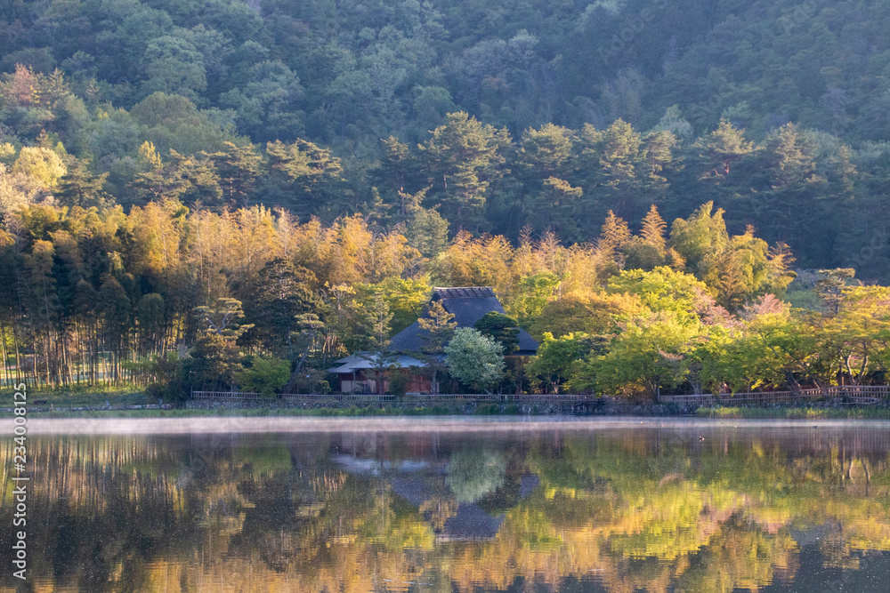 京都ぶらり、春の日の広沢の池