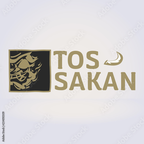 Thai giant logo. Thai ancient Tossakan. Lord Tossakan king of Giant - vector
