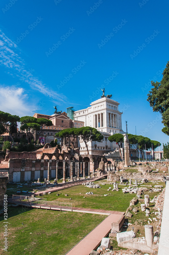 Roman Forum around the Colosseum in Rome