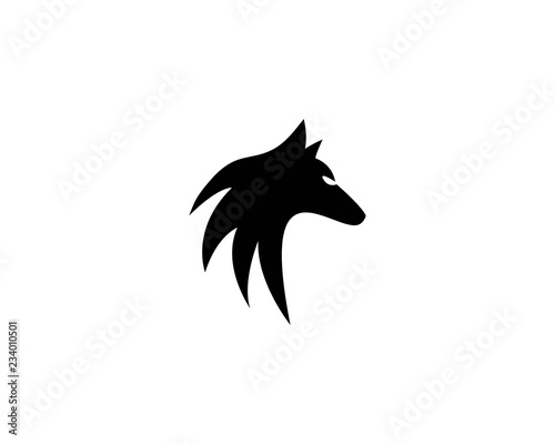 Wolf Logo vector icon illustration design