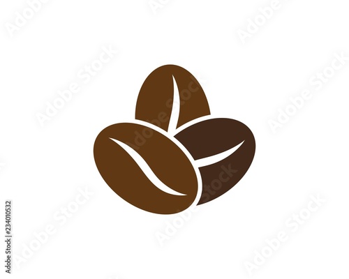 vector coffee beans icon 