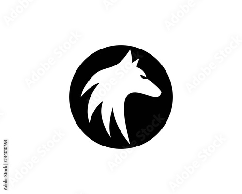 Wolf Logo vector icon illustration design