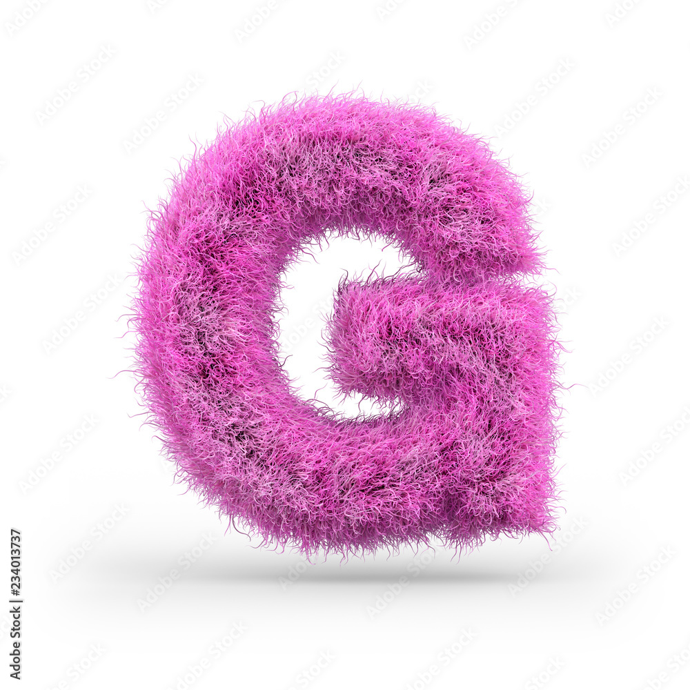 Uppercase fluffy and furry font. 3D Uppercase fluffy and furry font. 3D