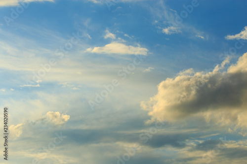 Fototapeta Naklejka Na Ścianę i Meble -  Clouds after rain before sunset as a background