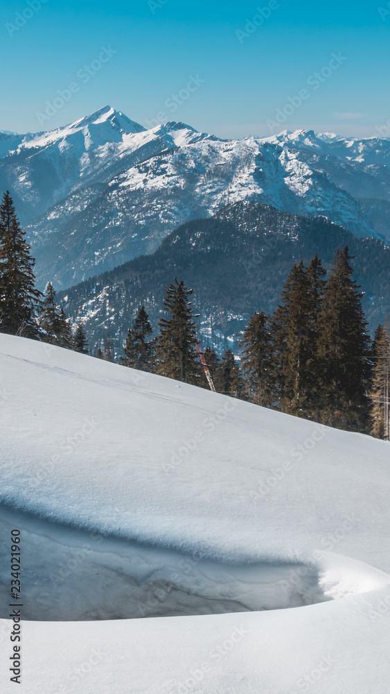 Smartphone HD wallpaper of beautiful alpine winter view at Bad Reichenhall - Bavaria - Germany