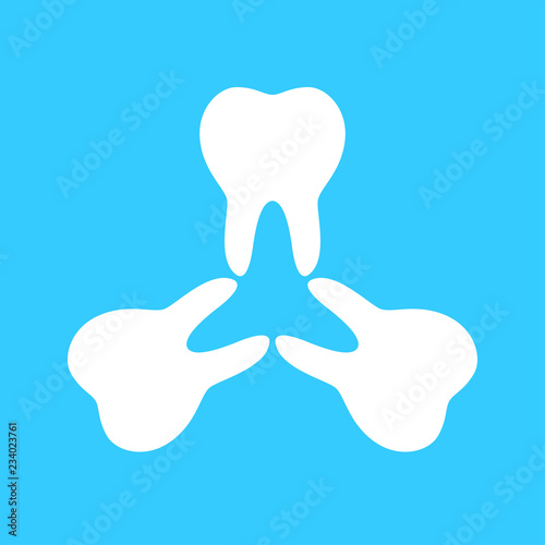 teeth icon, dentist flat vector symbol, a healthy tooth