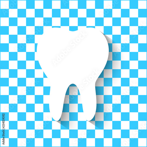 teeth icon, dentist flat vector symbol, a healthy tooth