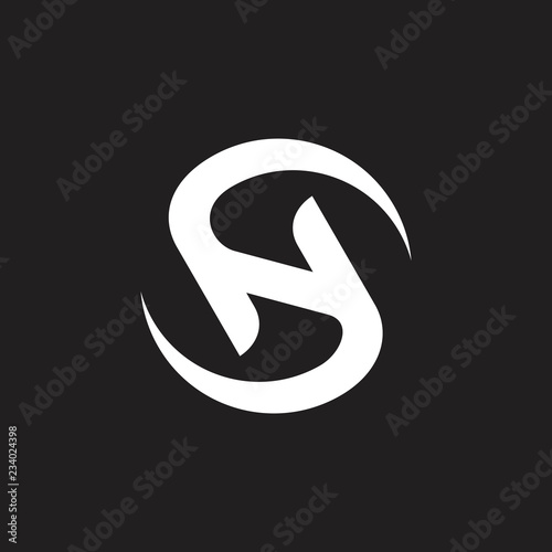 letters sn linked curves logo 
