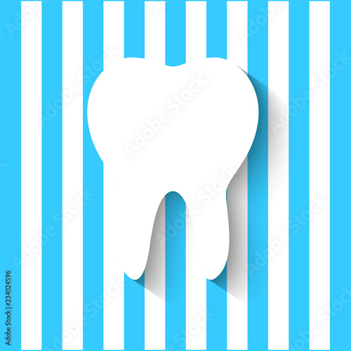 teeth icon, dentist flat vector symbol, a healthy tooth