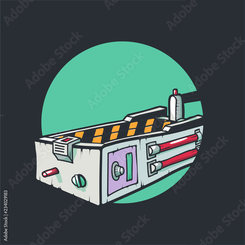 A trap for ghosts isolated. Vector illustration.