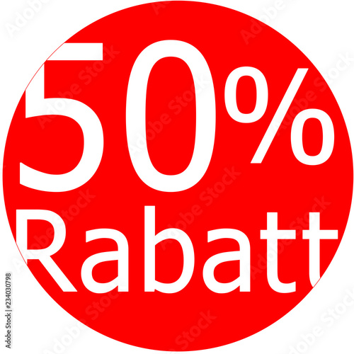 Wallpaper Mural nrds1 NewRoundDiscountSign nrds - Shopping: 50% Rabatt Aufkleber - rund rot xxl - g6781 Torontodigital.ca