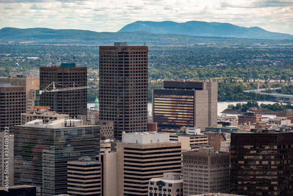 Obraz premium Montreal skyline financial district