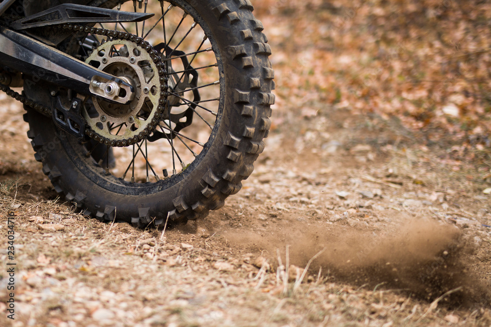 Motocross endurance wheel closeup