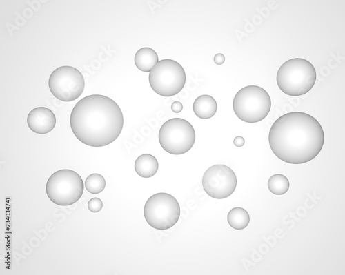 Abstract balls background. 3d rendering