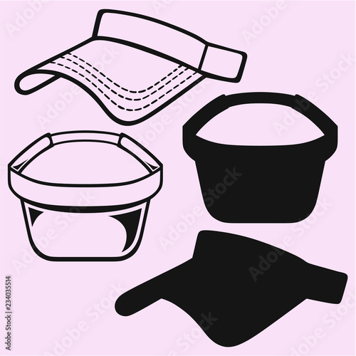 set of visor cap