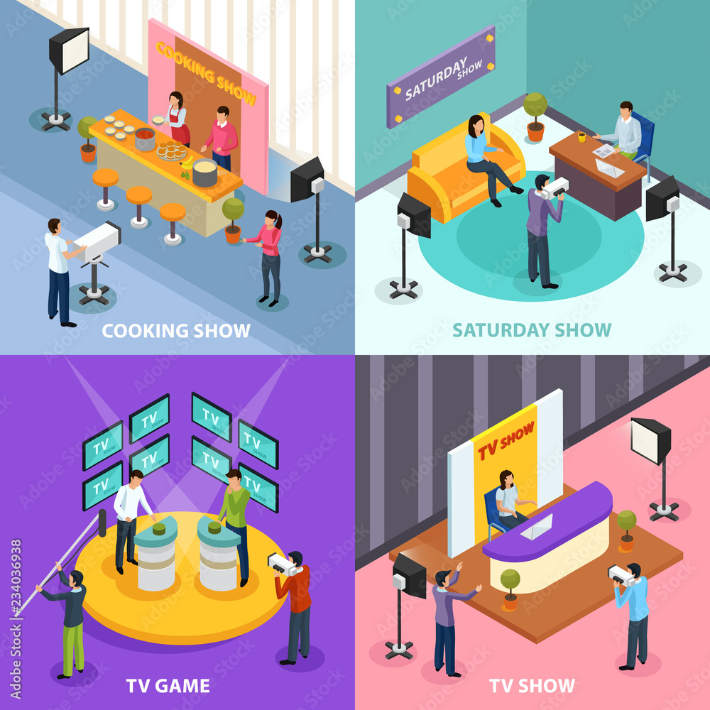 Isometric Television Design Concept Isometric Television Design Concept